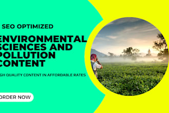 write about environmental sciences and pollution