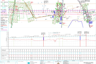 make plan and profile from your survey drawing and road design