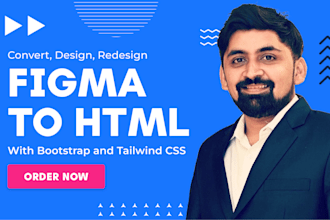 convert figma to HTML PSD to HTML with bootstrap tailwind