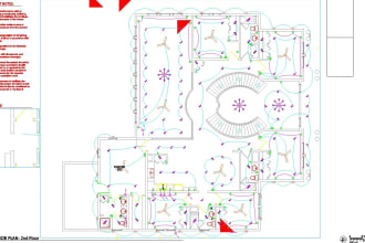 create electrical, plumbing and sewerage autocad floor plans