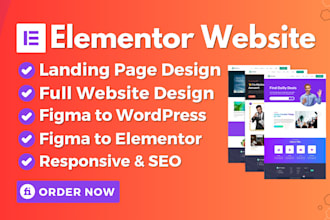 design elementor landing page, figma to elementor, elementor website design