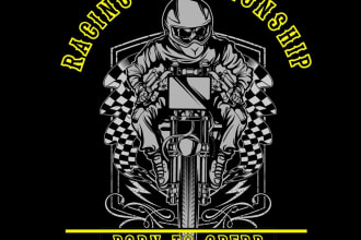 make imagination in motorcycle logo in one day