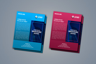 design modern flyer, bi fold, tri fold, multi page brochure