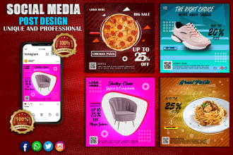 create mind blowing design for social media post banner