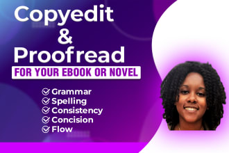 proofread and copy edit your novel or ebook