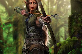 draw your fantasy character from dnd or video game for you