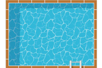 create pool and spa logo with text with any file