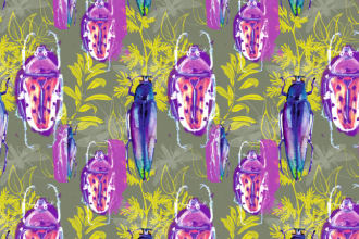 design natural patterns for textile with free mockup