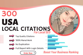 300 USA local citations directory submission for local business SEO gmb ranking