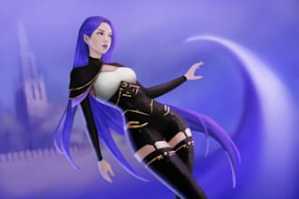 draw custom digital art, original or fanart, for you