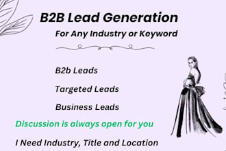 provide targeted b2b lead generation for any industry or keyword