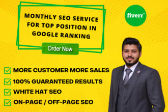 do ultimate monthly SEO service for top ranking in google