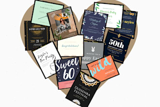 design eye catching invitation and greeting cards