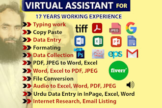 do urgent data entry,web research,form filling jobs,virtual assistant data entry