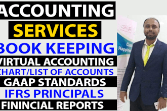 manage bookkeeping, accounting in quickbooks, plus reports