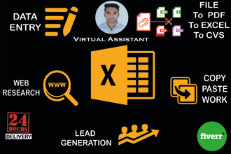 perfect product listing,data entry,web research, within 24hr