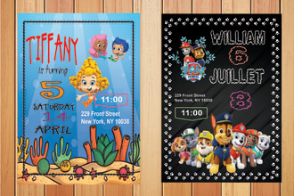 design striking birthday invitation card for your kids party