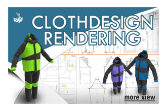 make fashion design and garment 3d model