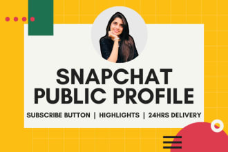 setup your snapchat public profile with subscribe button