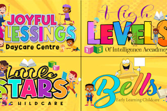 design daycare childcare kids logo design
