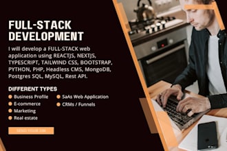 develop fullstack saas web app with nextjs,react,python,api