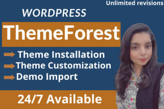 do themeforest wordpress theme installation and demo set up