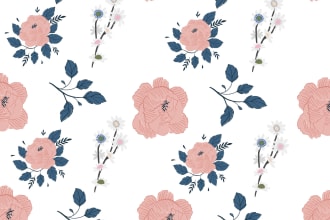 design seamless repeat patterns for fabric, wallpaper, and textile