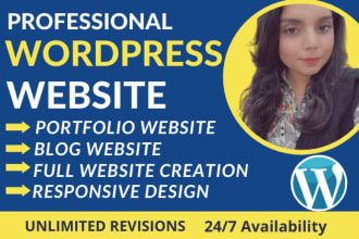 design modern wordpress portfolio, blog, or business website