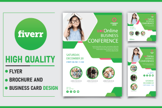 design high quality flyer, brochure and business card