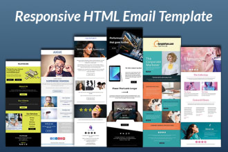 design, develop and fix HTML email template or email newsletter