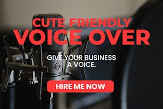 record a quality millennial american female voice over