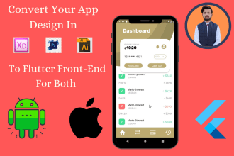convert your UI  design to flutter app UI