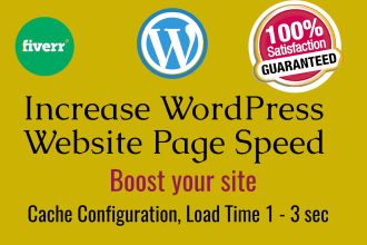 do wordpress website speed optimization or increase wordpress page speed