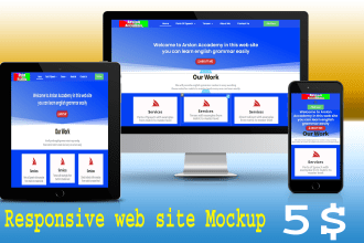 design creative eye catching figma website mock up