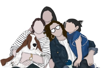 make an outline drawing of the photo of your preference