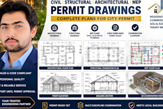 structural engineer drawing architectural permit drawing fl tx sc nc city permit