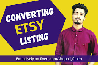 do etsy listing with etsy SEO titles and tags for etsy store