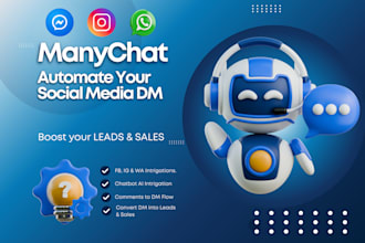 set up manychat to automate chats and get leads