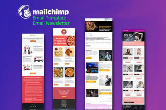 do custom coded responsive mailchimp email template or newsletter