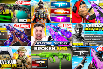 design cod warzone or modern warfare or any cod eye catching thumbnails