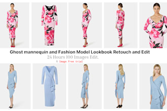 do apparel photo editing, ghost mannequin and fashion lookbook retouching