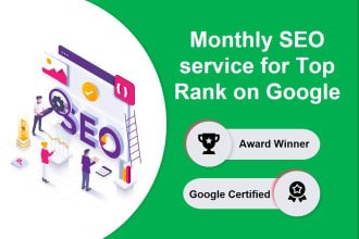 do complete monthly SEO service for top rank with business growth strategy