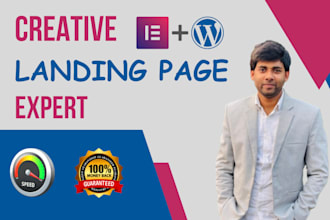 design a modern and creative wordpress elementor landing page