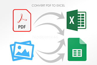 convert PDF and images to google sheets or excel