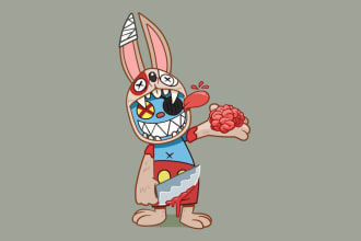 create graffiti cartoon character with my original style