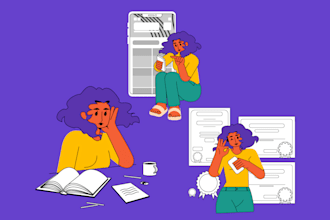 create colorful unique flat illustration