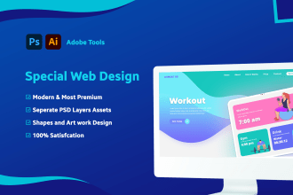 design special website in PSD format