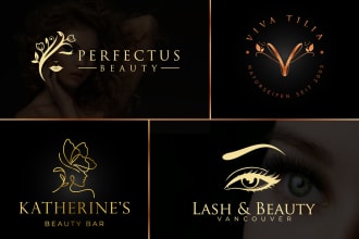 do minimal feminine beauty salon skin care cosmetics logo design