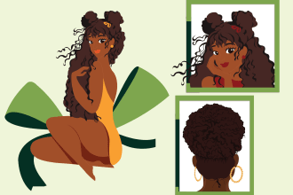 create children book and african american character