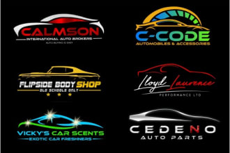 design automotive , auto detailing ,car wash logo